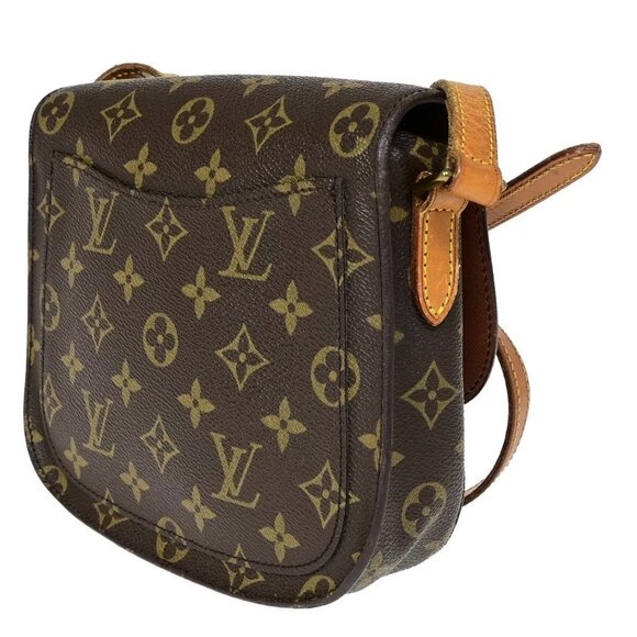 Auth LOUIS VUITTON Saint Cloud MM Shoulder Bag Monogram Leather Brown - Picture 4 of 16